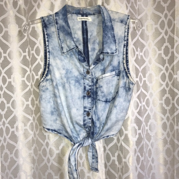 Cute tank top with tie - Picture 1 of 4